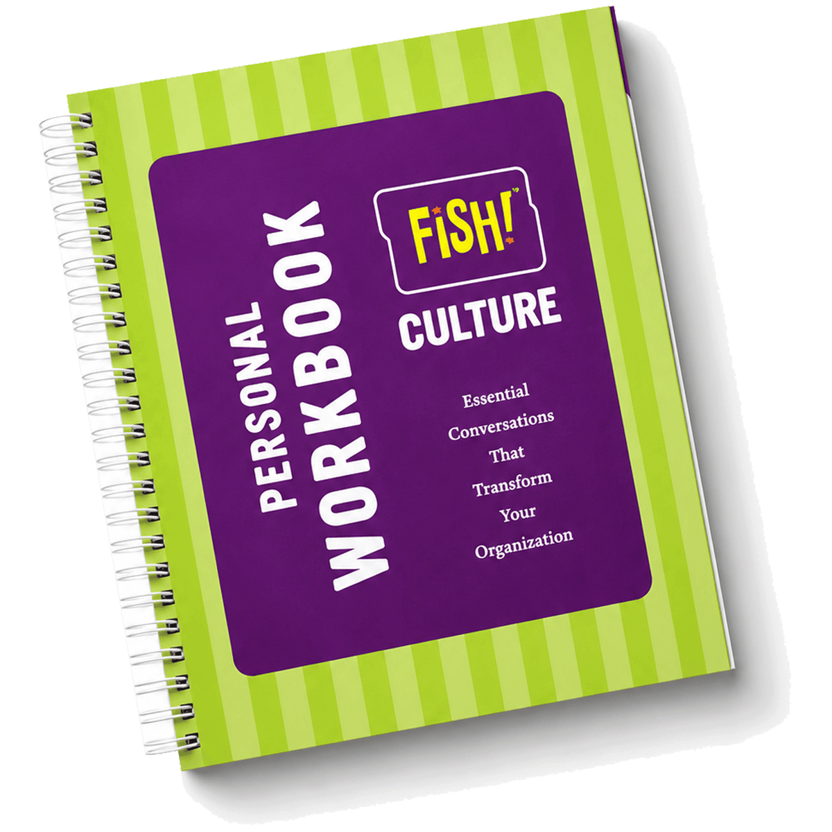 The FISH! Culture Personal Workbook is what your team members who participate in the Culture facilitations will bring with them to each session to record their reactions to the session videos and questions.
